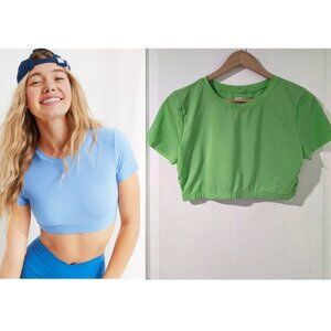 NEW! aerie | SMOOTHEZ Crop Top Bralette in Lime Green